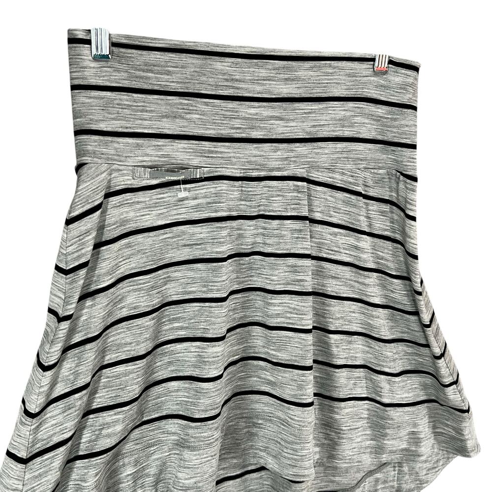 Icebreaker Gray and Black Striped Mini Skirt - Picture 3 of 11